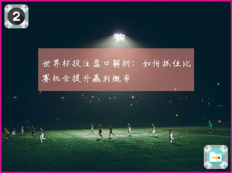世界杯投注盘口解析：如何抓住比赛机会提升赢利概率